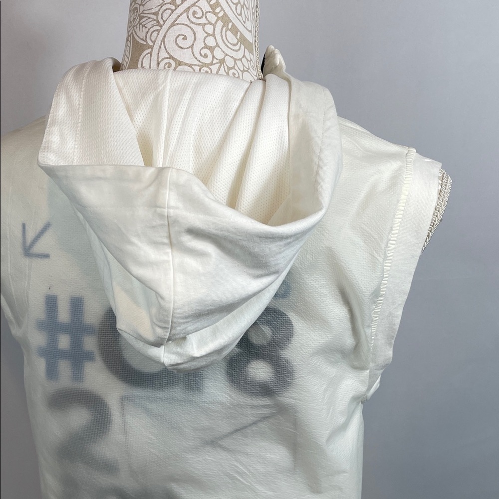 Zara White Sleeveless Hoodie size 10 cream color - Picture 5 of 6